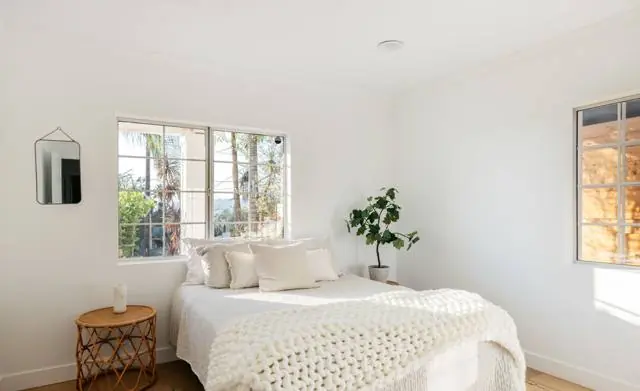 Bedroom after renovation, Los Angeles