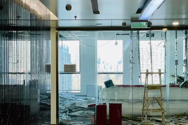 Commercial floor part-way through a tenant fit-out