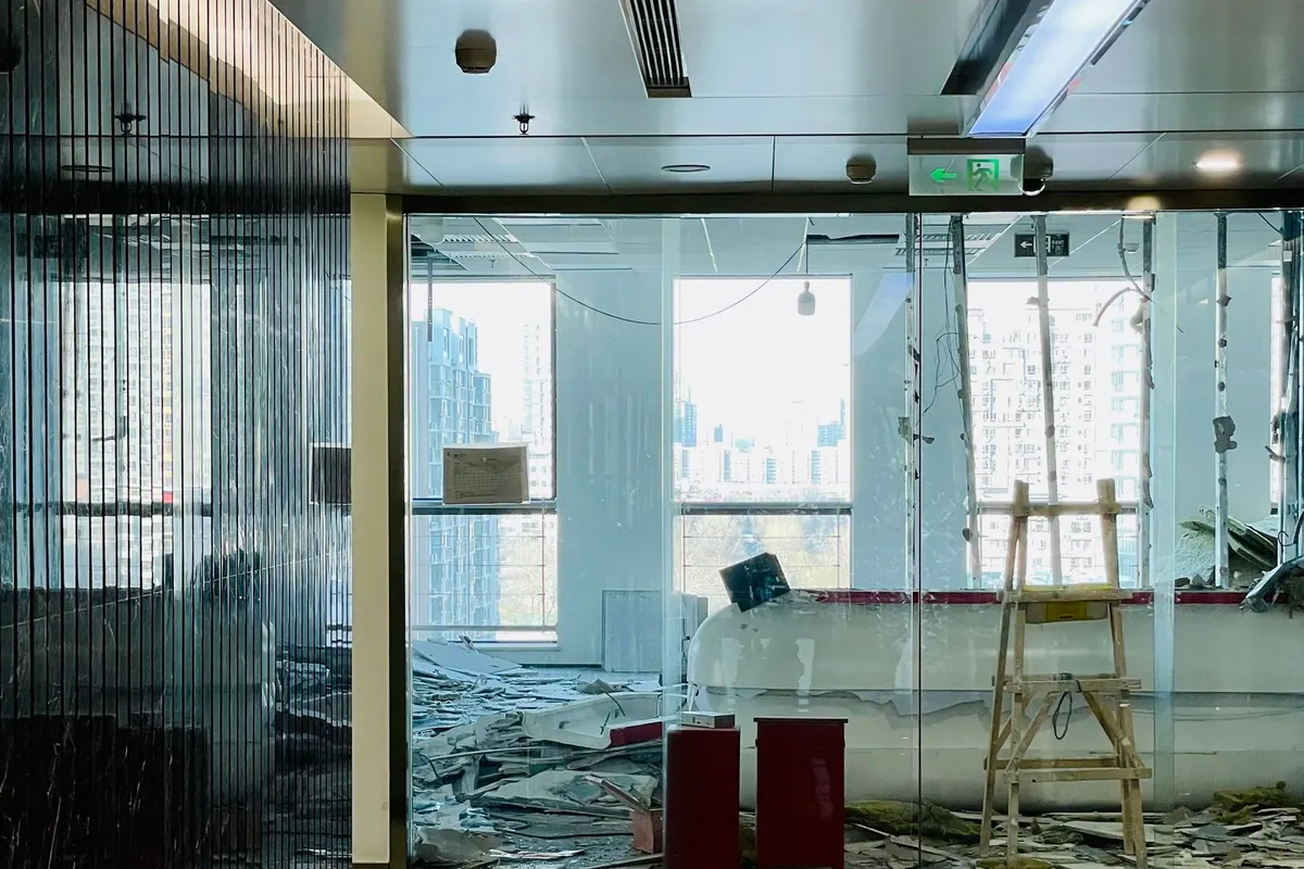 Commercial floor part-way through a tenant fit-out