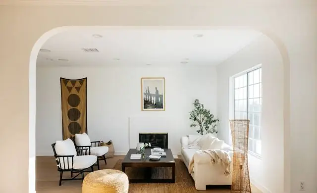 Living room, fireplace wall, Los Angeles